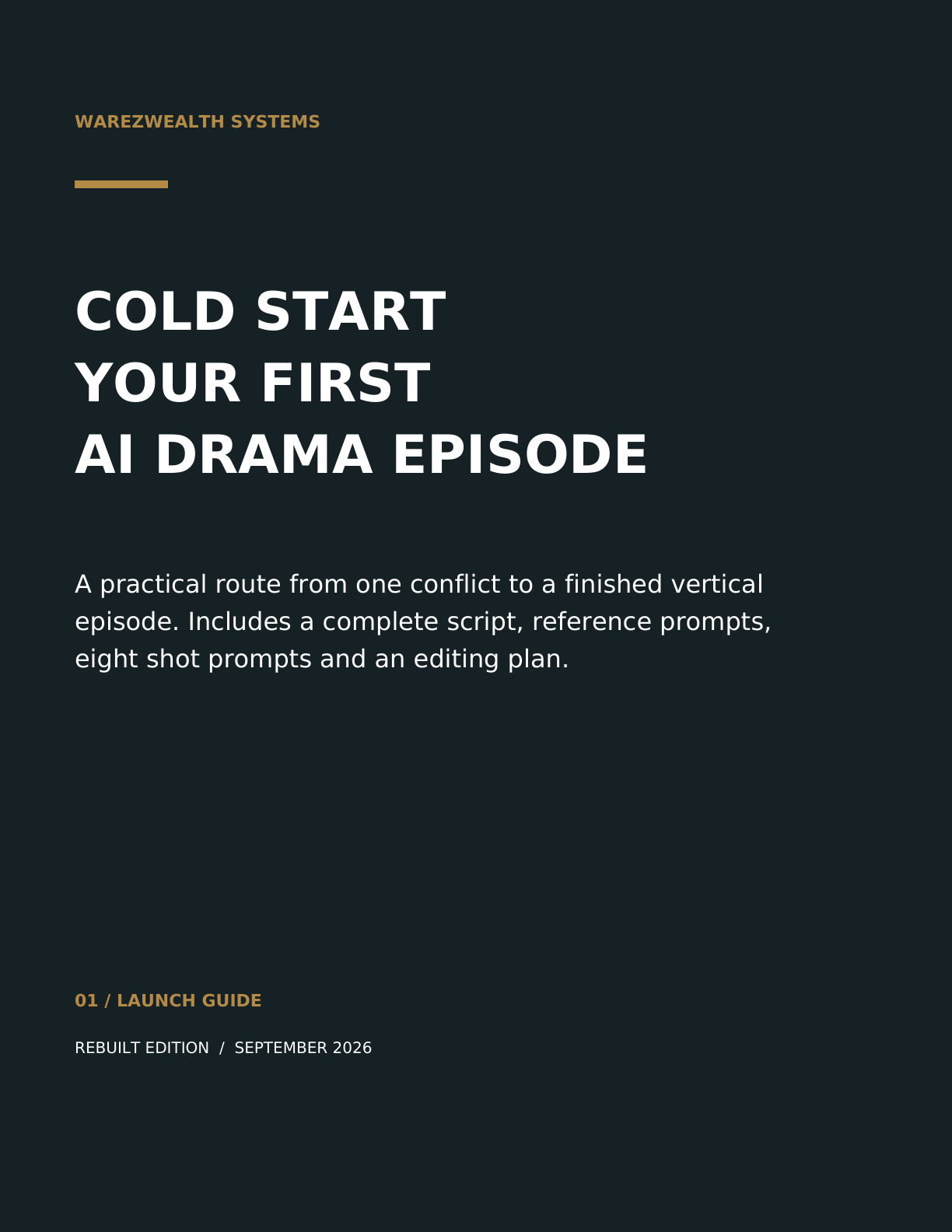 Cold Start — Your First AI Drama Episode guide cover